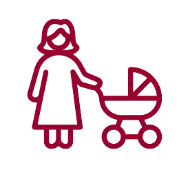 Lady with Stroller Icon
